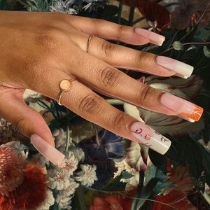 Handpainted Fall Gel Press On Nails